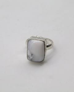 Anillo Ajustable de Ágata Natural para Mujer – Anillo de Plata Alemana Hecho a Mano con Piedra de Ágata, Joyería Boho con Piedras Preciosas - Product Image 1