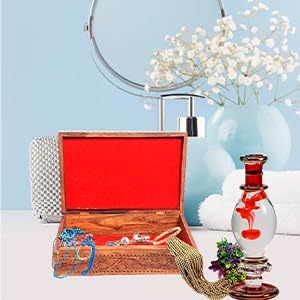 Caja de Almacenamiento Multifuncional Clásica Hecha a Mano de Madera de Acacia, Impermeable |   Caja de Joyería Tallada a Mano con Forro de Terciopelo |   Caja de Regalo Decorativa - Product Image 1