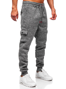 Pantalon de jogging personnalisé pour homme en molleton, coton et polyester, coupe ajustée, taille élastique avec cordon de serrage, décontracté - Product Image 3