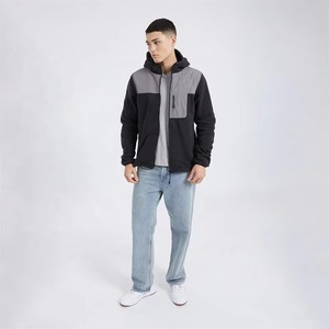 Wholesale Custom Mens Hoodies <b>Fleece</b> Pullover Sweatshirt Casual Winter Wear OEM Bulk Orders Men's <b>Hooded</b> <b>Fleece</b> Jacket Color - Product Image 5