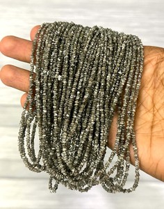 Perles de diamant brun naturel non taillées 2mm 3mm certifiées, perles de diamant brut pour la fabrication de bijoux, brins de 16 pouces en vrac - Product Image 2