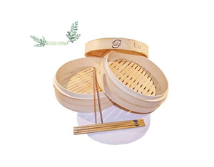 Cesta de Vapor de Bambú Natural para una Cocina Saludable - Juego de Vaporeras de Bambú Hechas a Mano de Grado Alimenticio con Logotipo Personalizado Eco2go Vietnam - Product Image 5