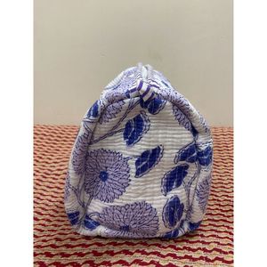 Juego de Tres Bolsas de Maquillaje Acolchadas de Algodón con Estampado Floral, Estilo Bohemio, con Cierre de Cremallera para Uso Diario - Product Image 2