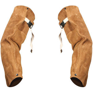 Manga de soldadura de cuero amarilla, ropa de protección laboral, ropa de seguridad para soldar - Product Image 1