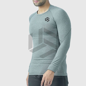Comfortable Fitness Wear with Latest Design and Knitted Fabric Letter Pattern Latest Design <b>Men's</b> <b>Compression</b> <b>Shirts</b> - Product Image 3
