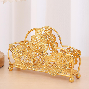 Luxury Metal Napkin Holder for Dining Table Decor <b>Paper</b> Tissue Rack for Home <b>Kitchen</b> Decor Vintage Style Functional Organizer - Product Image 4