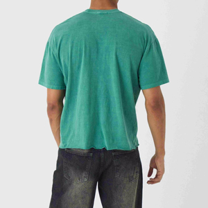 T-shirt en coton premium coupe ample unisexe, style streetwear décontracté, fournisseur de marque privée - Product Image 2