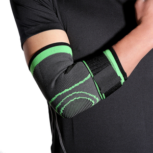 Soporte de compresión ajustable para codo de mujer, transpirable, de punto, unisex, para protección del codo, ideal para el verano. - Product Image 5