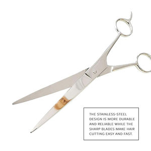 Tijeras de Peluquería Profesionales Plegables de Acero Inoxidable de 6 Pulgadas, Ligeras, para Diestros, con Hoja Recta Afilada para Cabello Masculino - Product Image 3