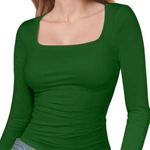 Camiseta Deportiva HYPEN para Mujer, Ecológica, Transpirable, de Spandex/Nailon, Manga Larga, Cuello Redondo, Color Personalizado, Corte Ajustado - Product Image 3