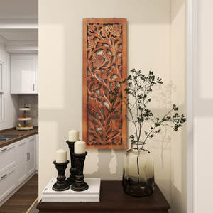 Panneau mural en bois sculpté au design antique, finition parfaite et taille standard. - Product Image 2