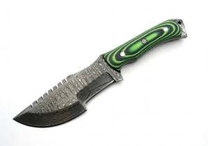 Handcrafted Patterned Steel Tracker-<b>Profile</b> Craft <b>Tool</b> Green Micarta Handle Executive Display Piece - Product Image 6