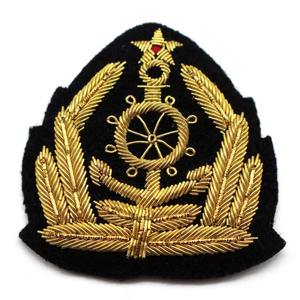 Patch brodé à la main en fil d'or OEM, dernier modèle, nouveau design, écusson en fil de bouillon, broderie artisanale en or - Product Image 3