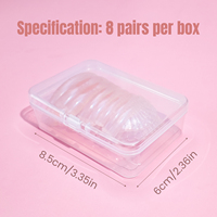 Libeauty Nouveaux tampons de rehaussement de cils en silicone auto-adhésifs, sans colle, 8 tailles, pour salons, style coréen