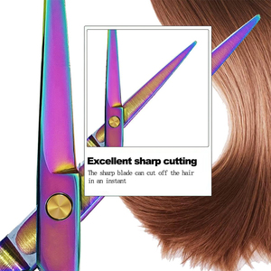 New Hair Cutting <b>Scissors</b> & Thinning <b>Scissors</b> Salon Barber <b>Scissors</b> Kit Stainless for Layering Sharp Blade Tip Salon - Product Image 4