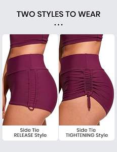 Pantalones Cortos de Baño de Cintura Alta de 3 Pulgadas para Mujer con Bolsillos, de Secado Rápido, Transpirables, OEM, Precio al por Mayor - Product Image 4