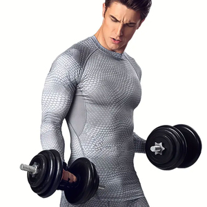 OEM Custom Manufacturer Muscle Quick Dry Slim Fit Gym Sports <b>Long</b> <b>Sleeve</b> Compressed <b>t</b> <b>Shirt</b> for <b>Men</b> - Product Image 2