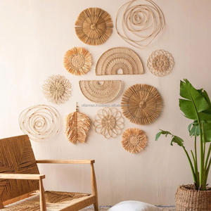 Adornos de Pared de Ratán, Estilo Bohemio, Tema Circular de la Naturaleza, Decoración del Hogar, Juego de Varias Piezas, Arte para Sala de Estar - Product Image 3