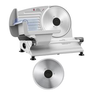Affettatrice Elettrica Domestica da 7,5 Pollici con Lame SUS420, Tritacarne e Affettatrice con Spessore Regolabile 0-0,6 Pollici, 200W per Carne Congelata - Product Image 1