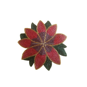 Hot Selling Elegant <b>Glass</b> Beaded Table Pad Coaster Runner and <b>Placemats</b> Bead <b>Placemats</b> for Table Decor - Product Image 1