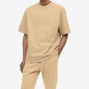 T-shirt formel surdimensionné en coton pour homme avec épaules tombantes, logo frontal et impression numérique personnalisée – Vente en gros - Product Image 4