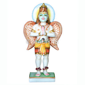 Esculturas de Garuda en Mármol Blanco |   Murti de Garuda Hecho a Mano para Templo – MALIYAS - Product Image 1