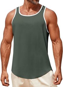 <b>Mens</b> Racerback Tank Top Lightweight Breathable Sleeveless Fitness Workout Running Athletic <b>Gym</b> <b>Vest</b> Custom Clothing - Product Image 4