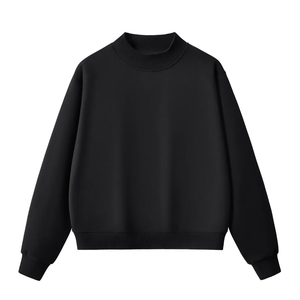 เสื้อสเวตเชิ้ตคอเต่าผ้าฟลีซหนานุ่มสำหรับผู้หญิง ทรงโอเวอร์ไซส์ สีพื้น ผ้าฝ้าย 100% เหมาะสำหรับใส่ในฤดูใบไม้ร่วง ทรงพอดีตัว - Product Image 5