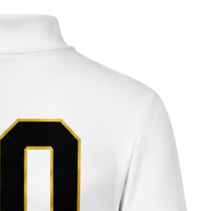 Maillot de cheerleading noir et or sublimé à manches longues – Tenue de sport athlétique pour entraînement, performance et compétition - Product Image 6