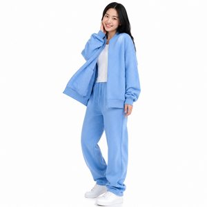 Ensemble de survêtement en molleton épais personnalisé avec broderie de patch tissé, capuche à cordon et poignets élastiques en coton, directement de l'usine - Product Image 1