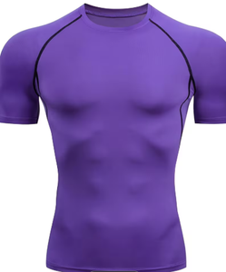 Men Knitted Polyester Compression Long Sleeve O-Neck Solid Quick Dry Sporty Body Shaping 140g Base <b>Layer</b> <b>Top</b> - Product Image 1