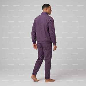 Conjunto de Chaqueta y Pantalones de Nylon Personalizado OEM, Traje Deportivo con Cremallera, Chaqueta Cortavientos y Pantalones de Nylon - Product Image 3