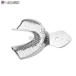 Bandeja de Impresión Dental de Calidad Premium con Borde en L Perforado Inferior D de Acero Inoxidable Reutilizable y Autoclavable para Ortodoncia - Product Image 4
