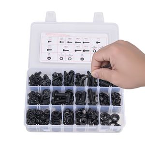 280 Pcs Alloy Steel Furniture Bolts Assortment Kit Metric Machine <b>Screws</b> & <b>Flat</b> Washers Multiple Sizes M6/M8/M10 - Product Image 6