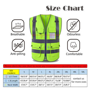 Ropa de Seguridad para la Construcción, Chaleco de Alta Visibilidad, Chaqueta de Alta Visibilidad Azul, Chaleco de Seguridad Reflectante de Malla con Logotipo Personalizado - Product Image 3
