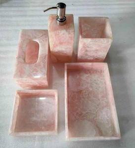 Juego de Baño de Resina Acrílica Hecho a Mano, Decoración Cuadrada Única para el Hogar, Decoración Vibrante para Baño con Durabilidad - Product Image 5