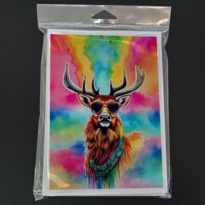 Whimsical A7 tamaño 5x7 nuevo Hippie Animal ciervo tarjetas de notas en blanco Paquete de 8 con sobres tarjetas de felicitación - Product Image 3