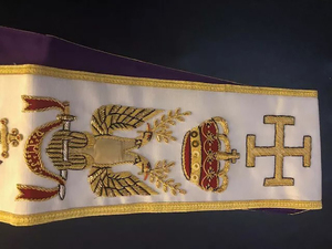 Cinturón de terciopelo de la Orden de la Estrella del Este, insignia masónica, bordado a mano, de alta calidad, hecho a medida, nuevo. - Product Image 2