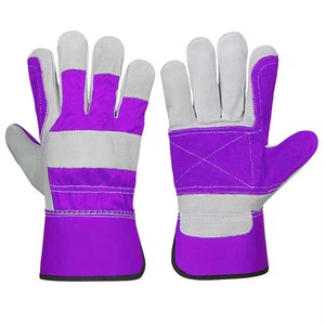ถุงมือทำงานนิรภัยหนัง PU สีม่วง STALWART IMPEX ทนต่อการเสียดสี ปลายนิ้วกันลื่น ข้อมือตรง ทนไฟ ป้องกันแรงกระแทก - Product Image 1