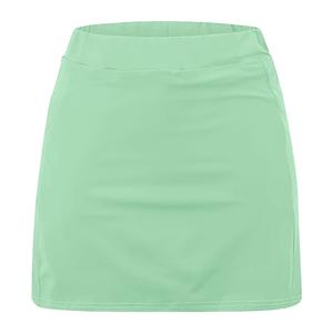 Jupe de sport asymétrique pour femme, taille élastique, couleur unie, avec short intégré, respirante, longueur mini, orange, polyester, été - Product Image 5