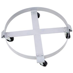 Chariot à fûts robuste en acier (4 pièces) pour fûts de 55 gallons, avec 4 roues pivotantes à frein pour le déplacement de fûts - Product Image 6
