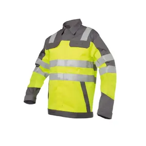 Veste de pluie réfléchissante pour garçons, haute visibilité, veste de sécurité pour la construction, col montant, veste d'hiver - Product Image 4