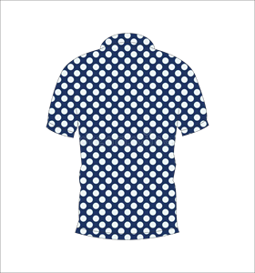 Custom Men’s Navy Blue <b>White</b> Polka Dot <b>Polo</b> Shirt – Classic Dot Print Short Sleeve <b>Golf</b> T-Shirt Breathable Casual Summer Wear - Product Image 5
