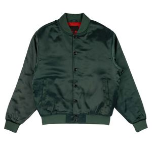 Veste de baseball bleue pour homme, couleur unie, polyester, col rabattu, boutons sur le devant, style décontracté, vêtements d'automne - Product Image 3