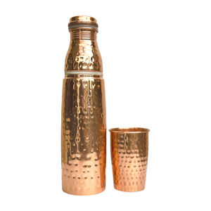 Bouteille d'eau en cuivre OTSAK Premium avec couvercle en cuivre, bouteille d'eau portable pour le bureau, l'extérieur, la maison, le camping, 34 oz (1000 ml) - Product Image 1