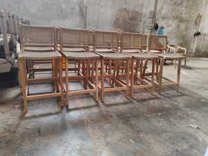 Modern Wooden Rattan Backless <b>Bar</b> <b>Stools</b> For Dining Room Furniture Stable Design Home Use Indonesian Furniture Home Furniture - Product Image 2
