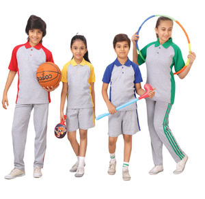 Nouvel ensemble de tenue de sport imprimé à motif, de haute qualité, bleu, à séchage rapide et respirant, nouveau design, uniforme scolaire pour garçons et filles - Product Image 2
