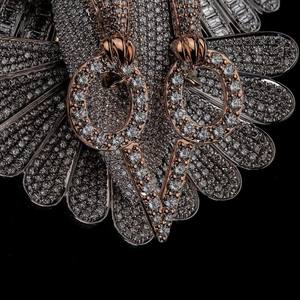 Colgante Personalizado en Promoción, Colgante de Moissanita Negra VVS, Plata de Ley 925, Certificados GRA, Colgante de Moissanita con Incrustaciones de Diamantes para Hombre - Product Image 2