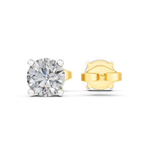 Boucles d'oreilles en or massif 14K 9K 10K 18K avec diamants de laboratoire certifiés IGI, fabricant de bijoux fins éthiques RJC ODM OEM, vente en gros EA501966 - Product Image 2