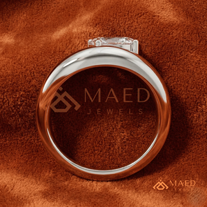 The "Ethereal <b>Wave</b>" Oval <b>Ring</b> – 925 Sterling <b>Silver</b> Bypass Statement Band Sterling <b>Silver</b> Organic Bypass <b>Ring</b> – Oval Cut - Product Image 3